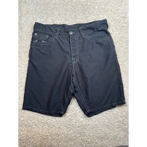True Religion Mens Board Shorts Black Contrast Stitch Swim Trunks Size 42